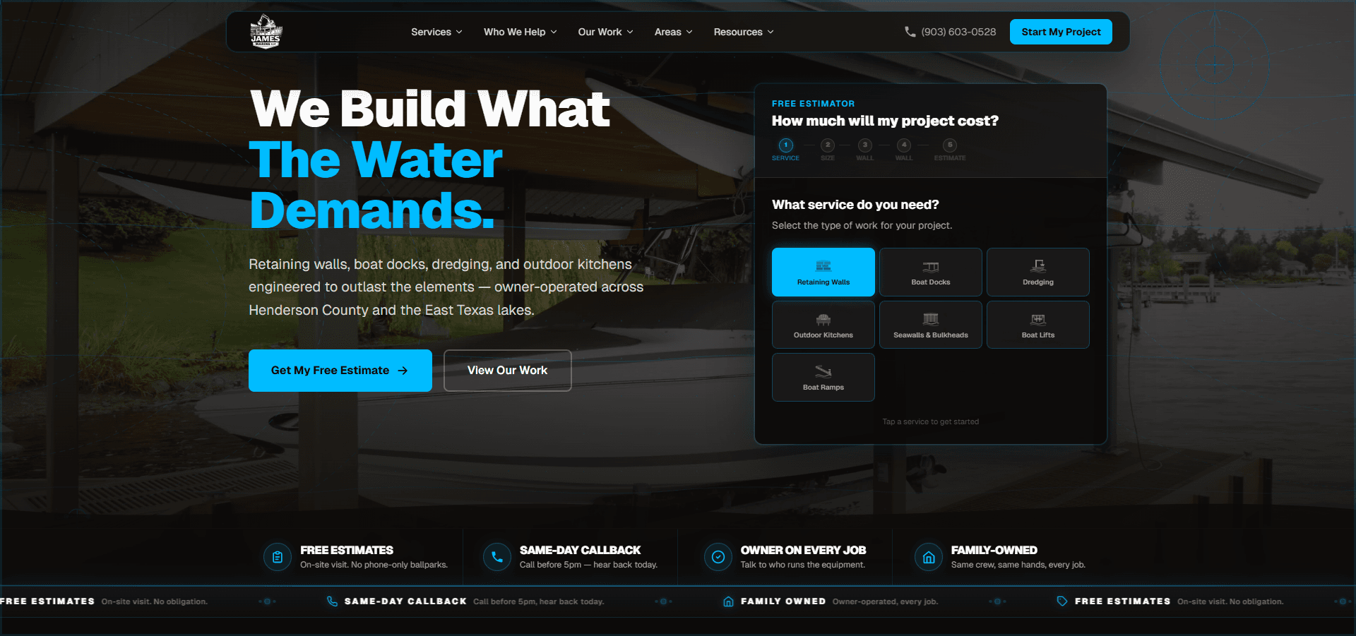 James Marina site preview